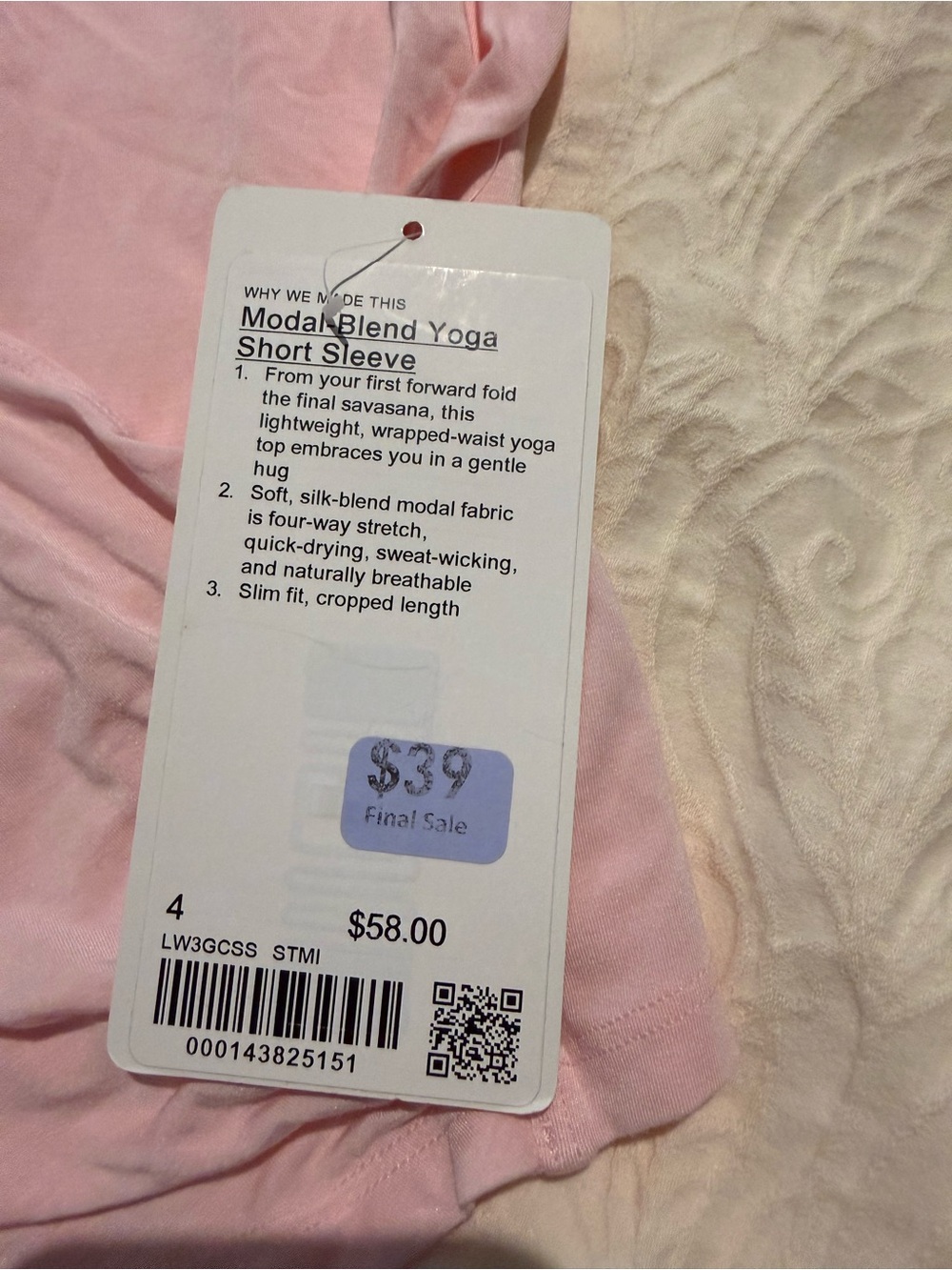 NWT Lululemon Yoga short sleeve - Picture 2 of 2